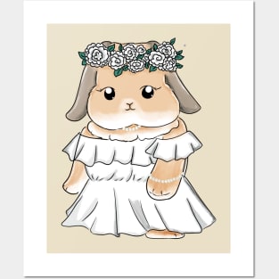 White Rabbit Outfit Wedding _ Bunniesmee Design Posters and Art